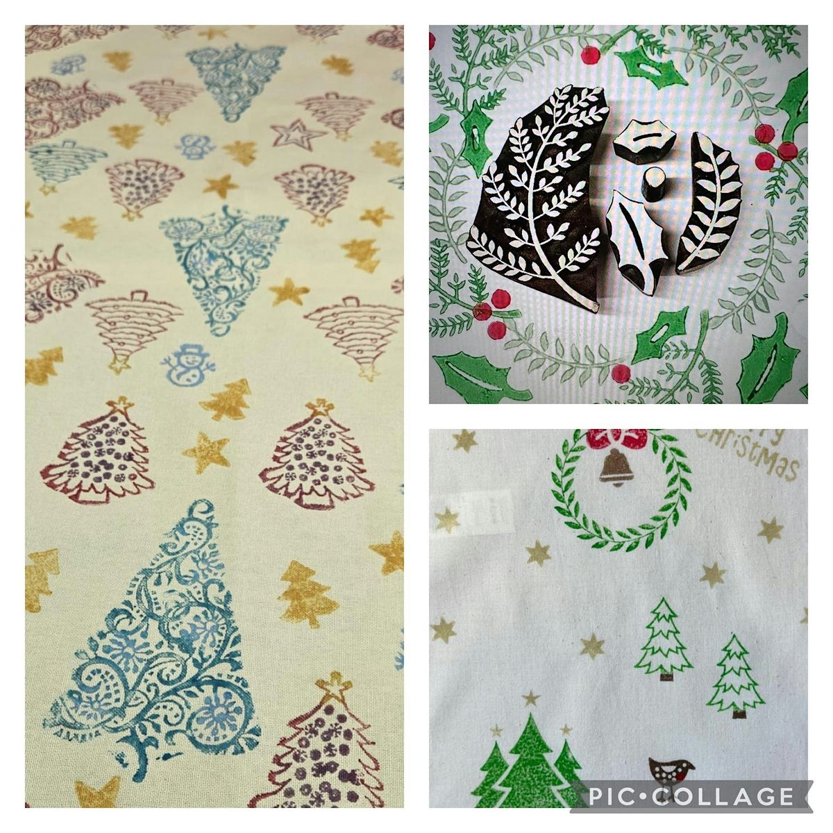 Christmas Block Printing