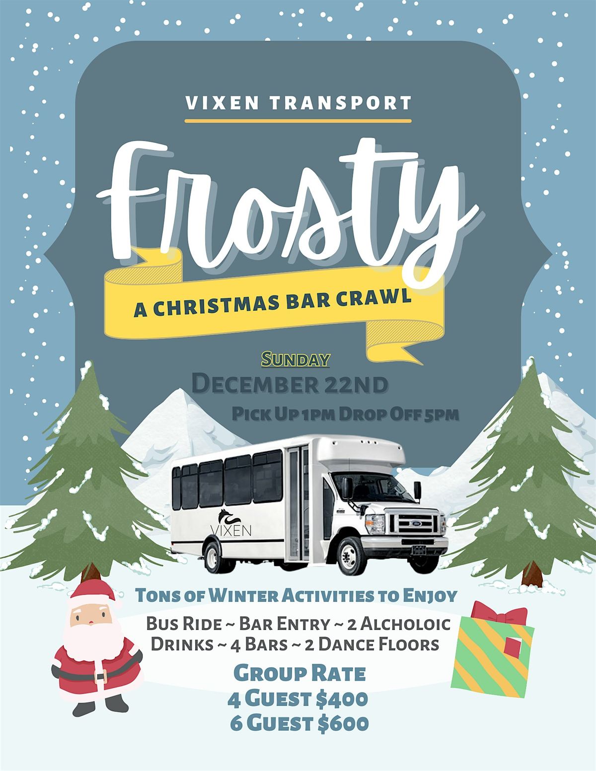 FROSTY ~ A Christmas Bar Crawl