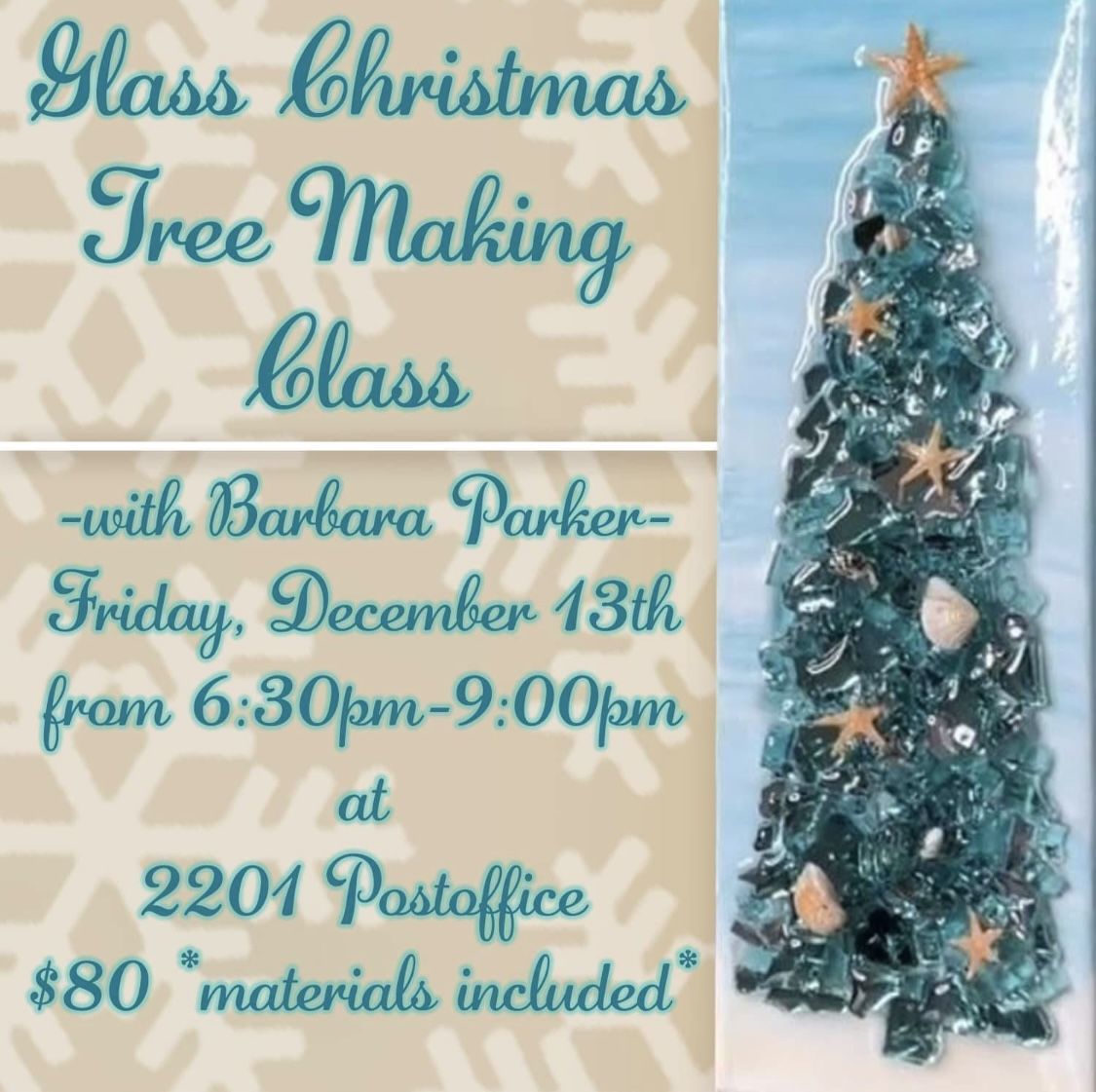 Glass Christmas Tree Making Class