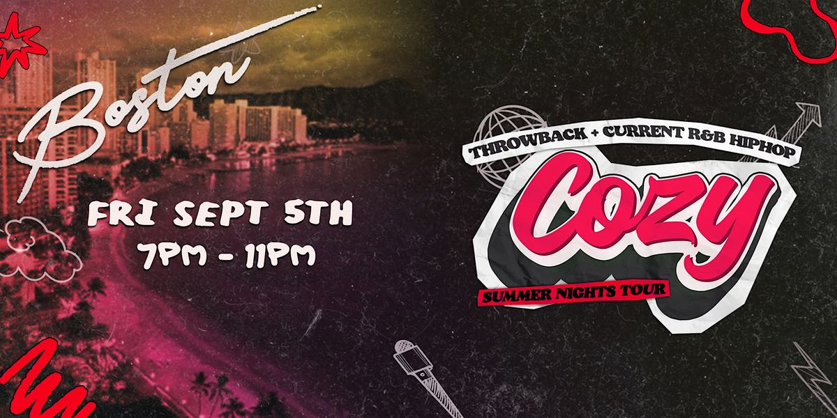 Cozy - Boston  - Arts at the Armory - R&B HipHop - 9\/5 (21+)