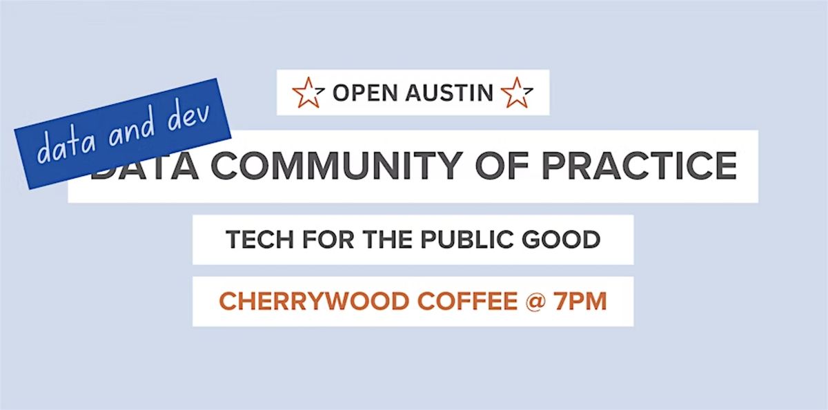 Data & Dev Community of Practice: October
