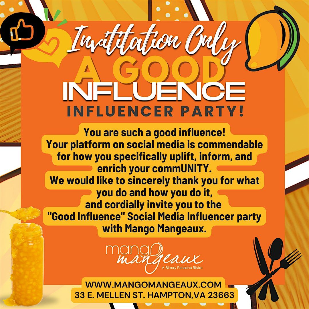 A GOOD INFLUENCE | INFLUENCER  PARTY