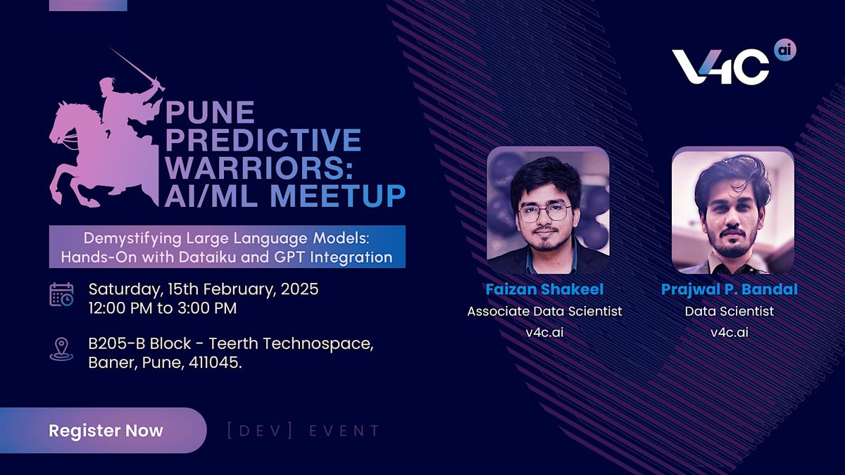 Pune Predictive Warriors: AI\/ML Meetup by v4c