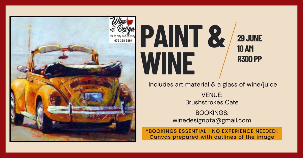 Paint and Wine - Beetle - Brushstrokes Cafe