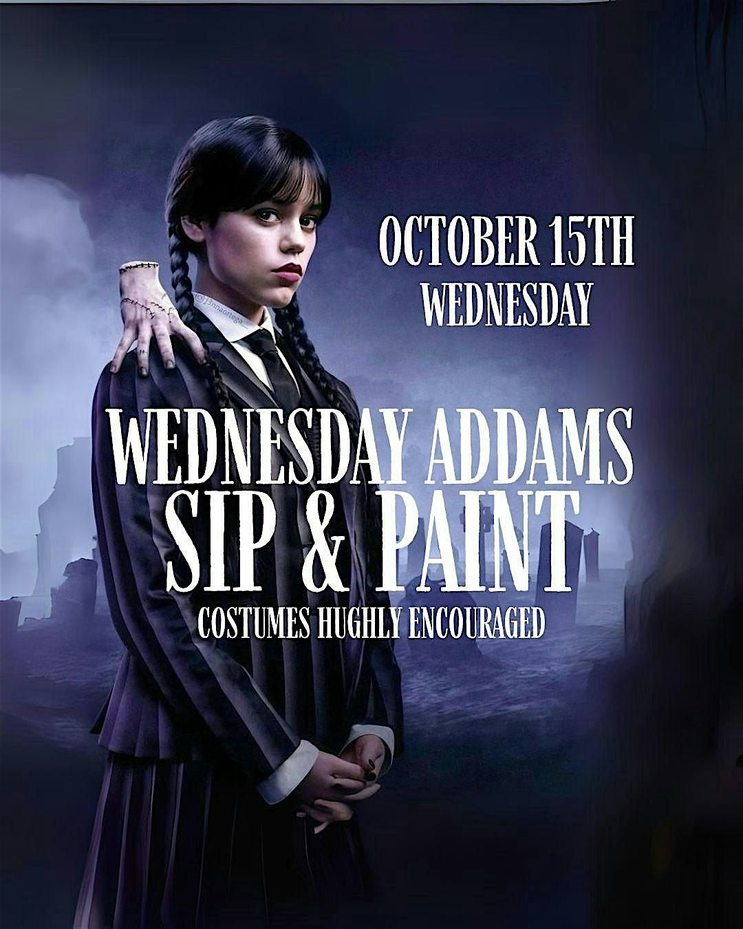 Wednesday Addams Sip & Paint