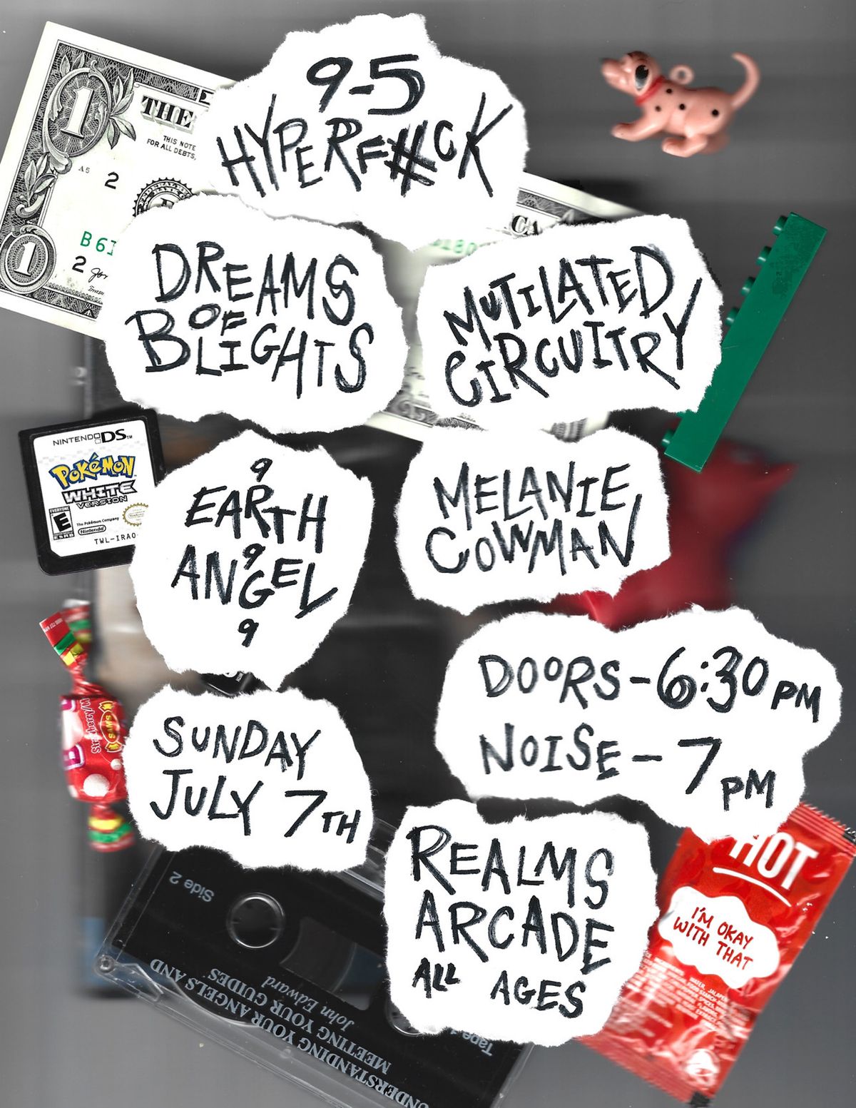 9-5 hyperf**k - DOB + Mutilated Circuitry + Earth Angel + Melanie Cowman - July 7th