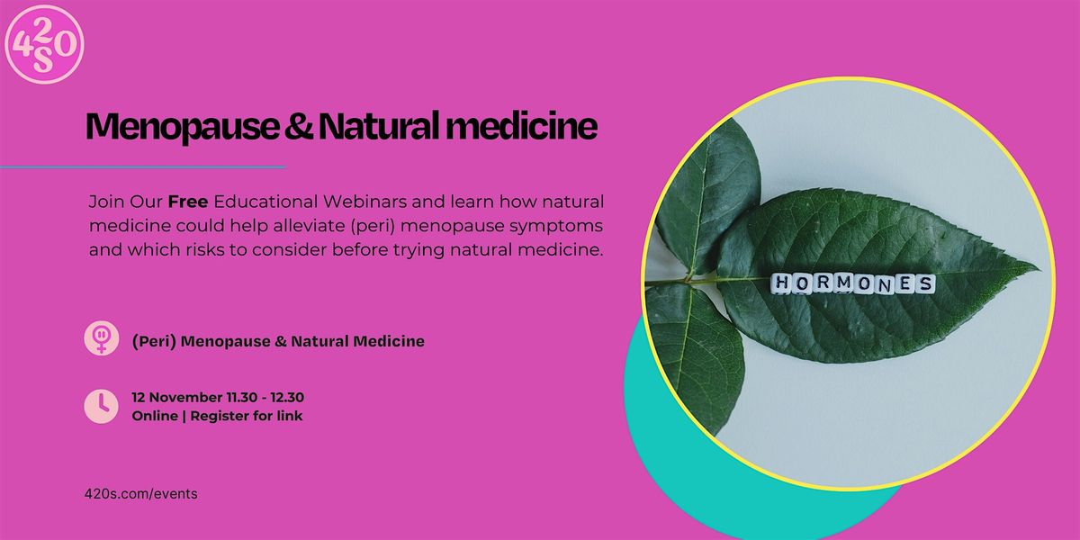 Free webinar: Menopause & Natural Medicine