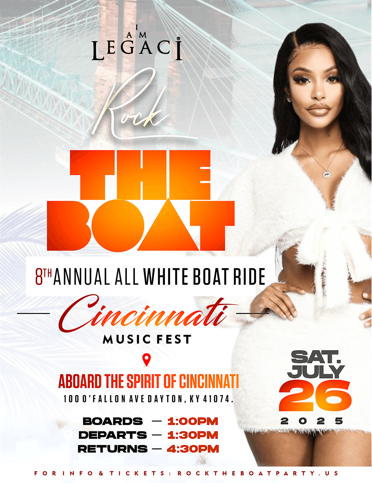 ROCK THE BOAT ALL WHITE BOAT RIDE PARTY CINCINNATI MUSIC FESTIVAL 2025