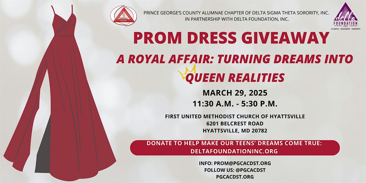 Prince Georges County Alumnae Chapter 2025 Prom Dress Giveaway