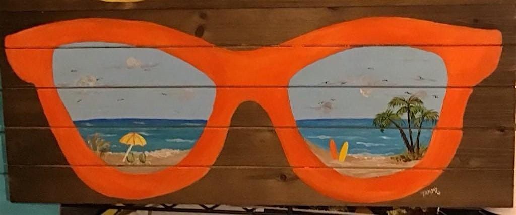 Colorful Coastal Sunglass Painting Class