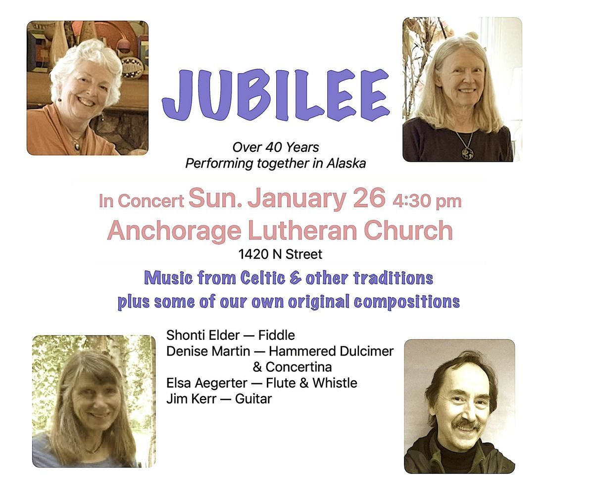 ALC Concert Series: Jubilee, Celtic Folk Music