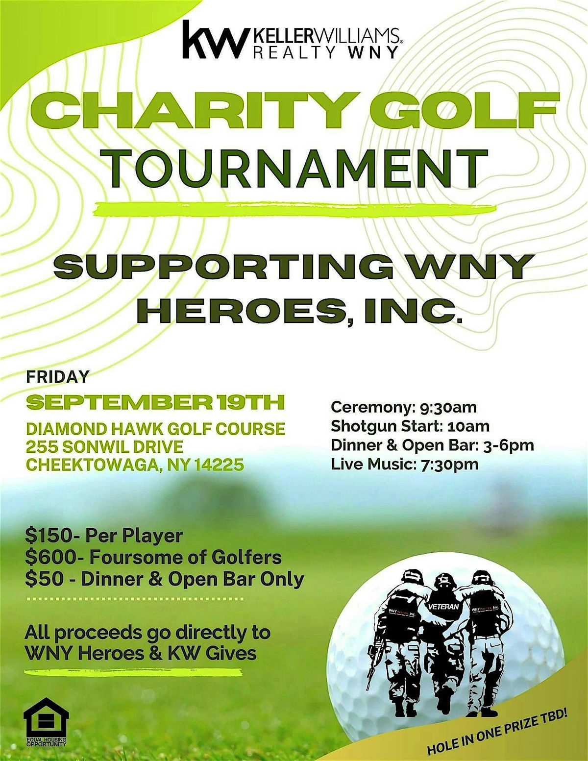 2nd annual Keller Williams Golf Tournament supporting WNY Heroes