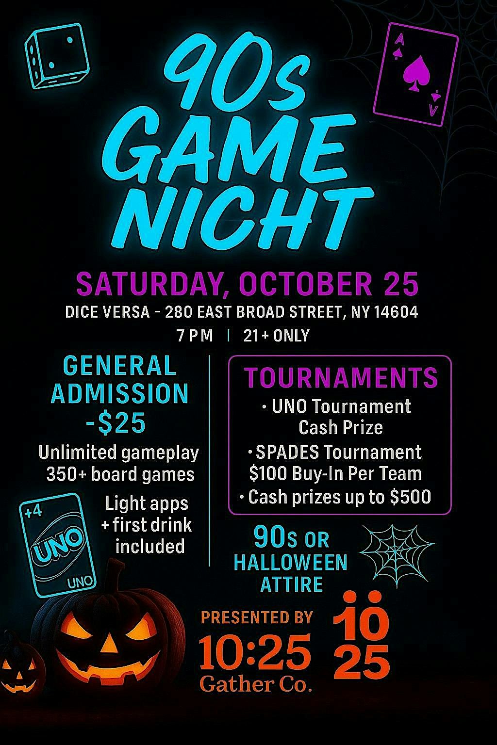90\u2019s Game Night Presented By 10:25 Gathering Co.