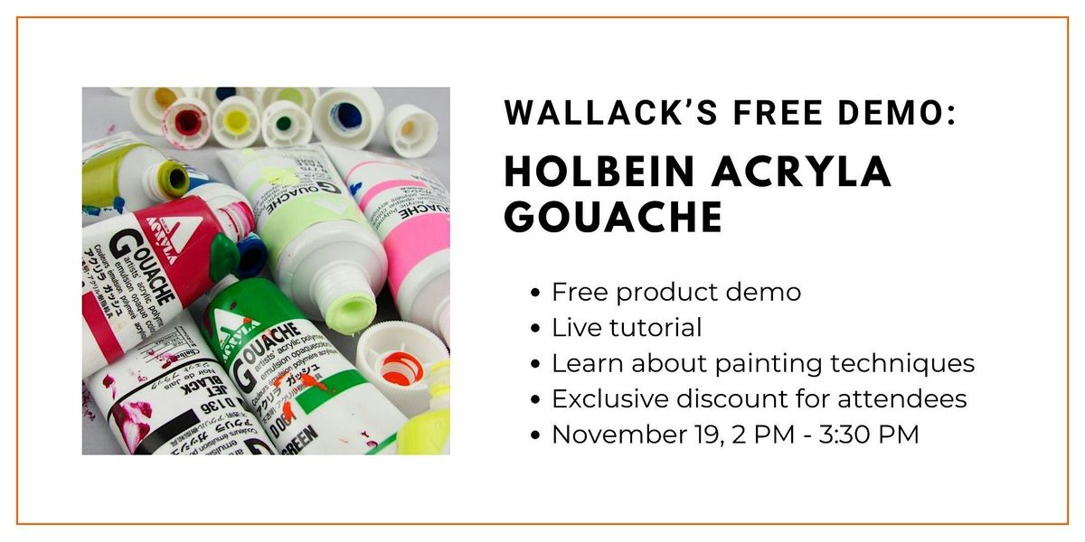 Wallack's Free Demo: Holbein Acryla Gouache