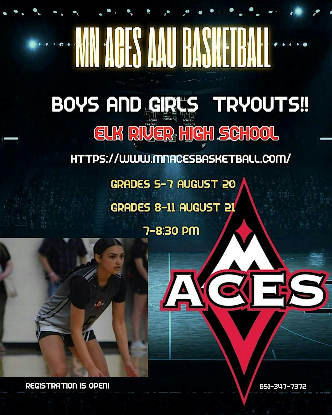 Mn Aces Spring\/Summer 2026 Boys and Girls Basketball Tryouts