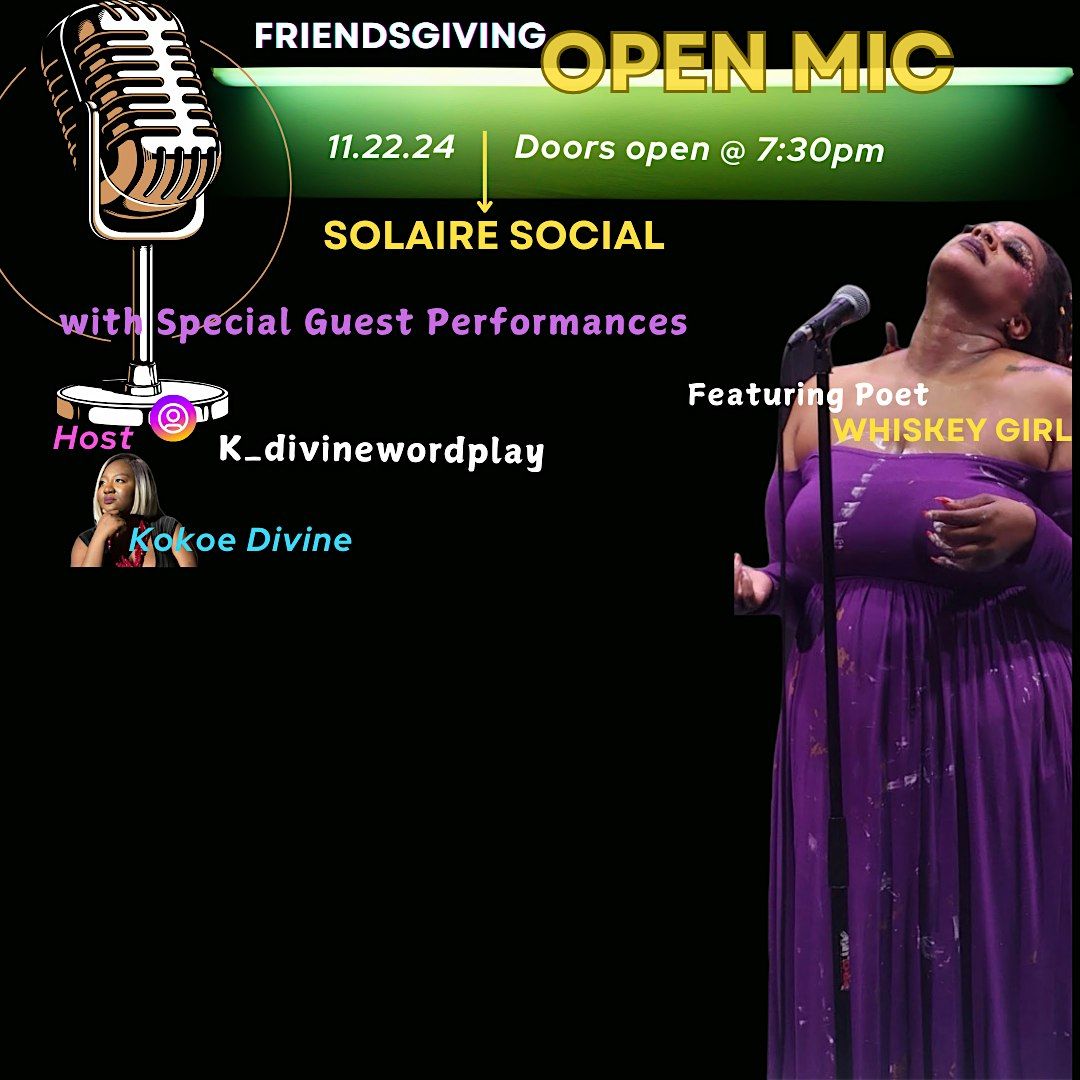 FriendsGiving Open Mic Night