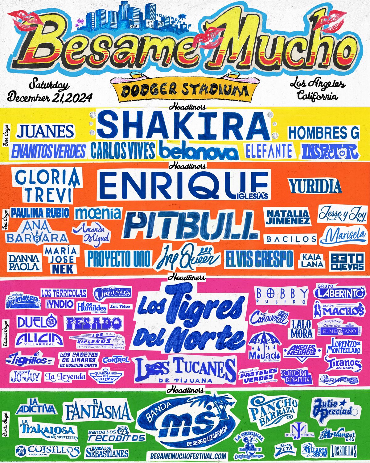 Besame Mucho Festival with Shakira, Pitbull, Banda MS and more