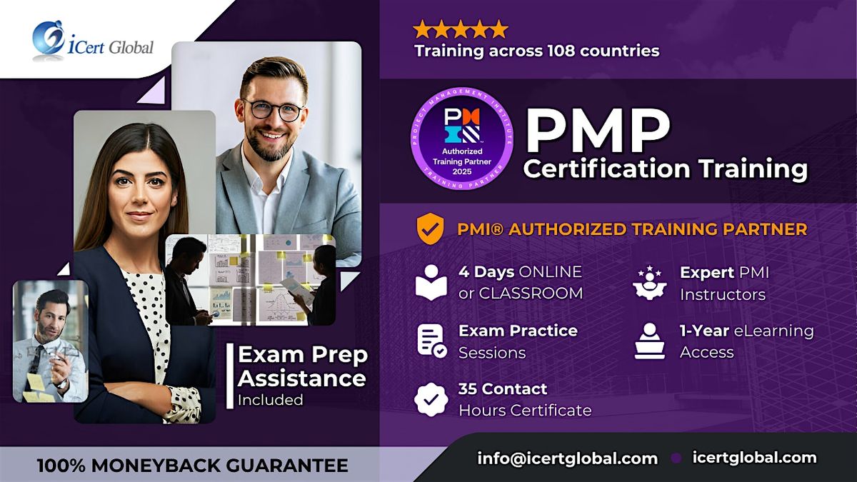 PMP Certification In-Person Training in Dubuque, IA