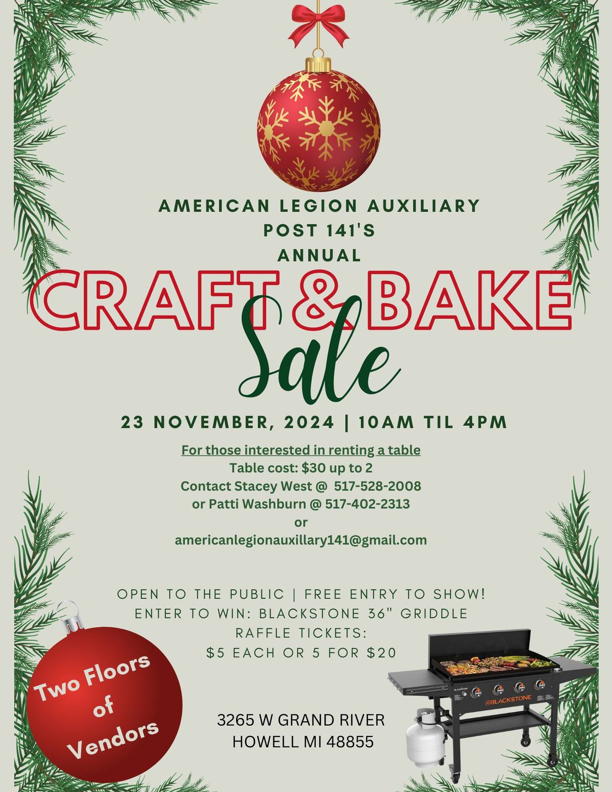 American Legion Auxiliary Unit 141 Craft Show