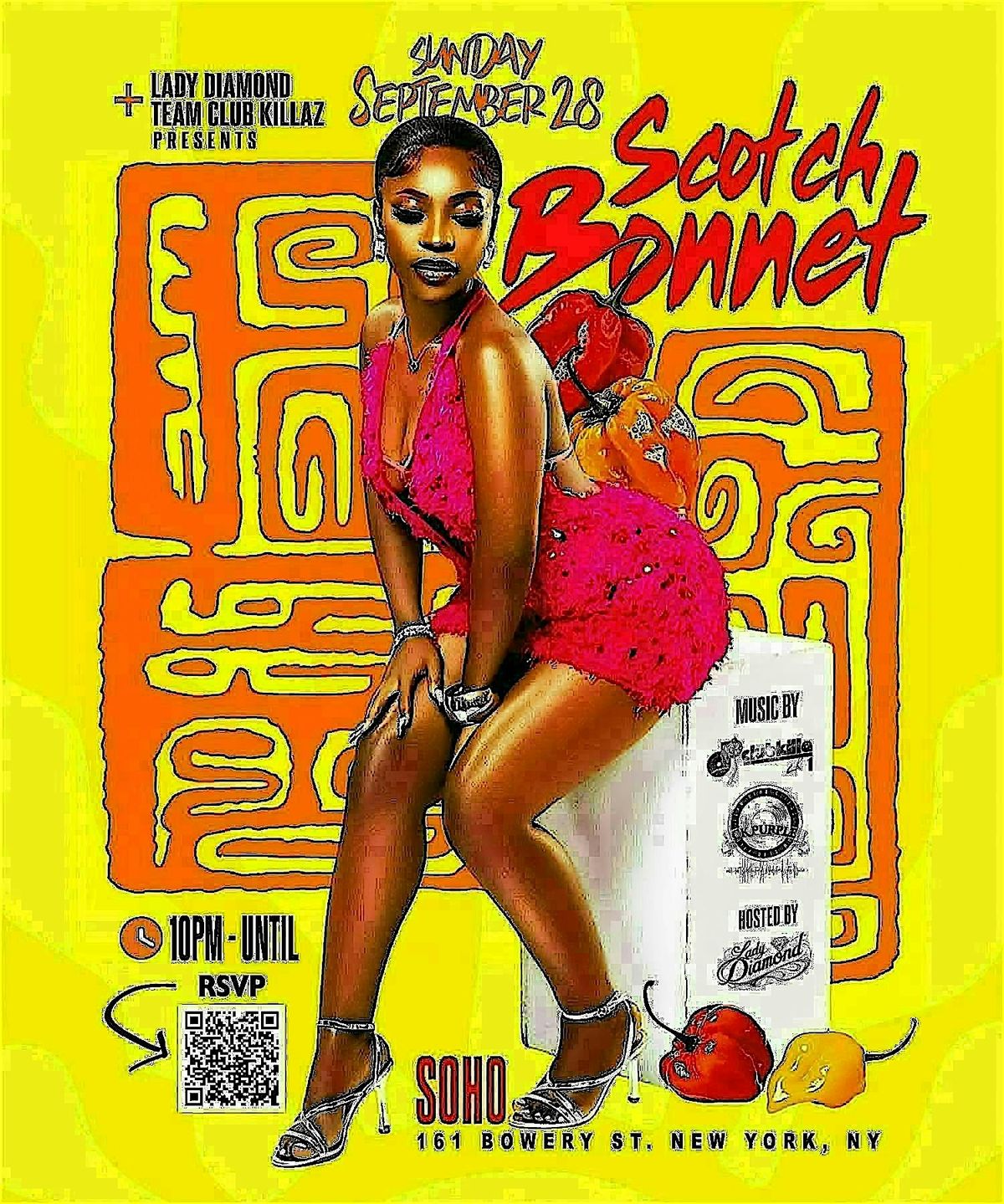 Scotch Bonnet Bashment Sunday 9-28-25 @ 161 Bowery, SoHo NY
