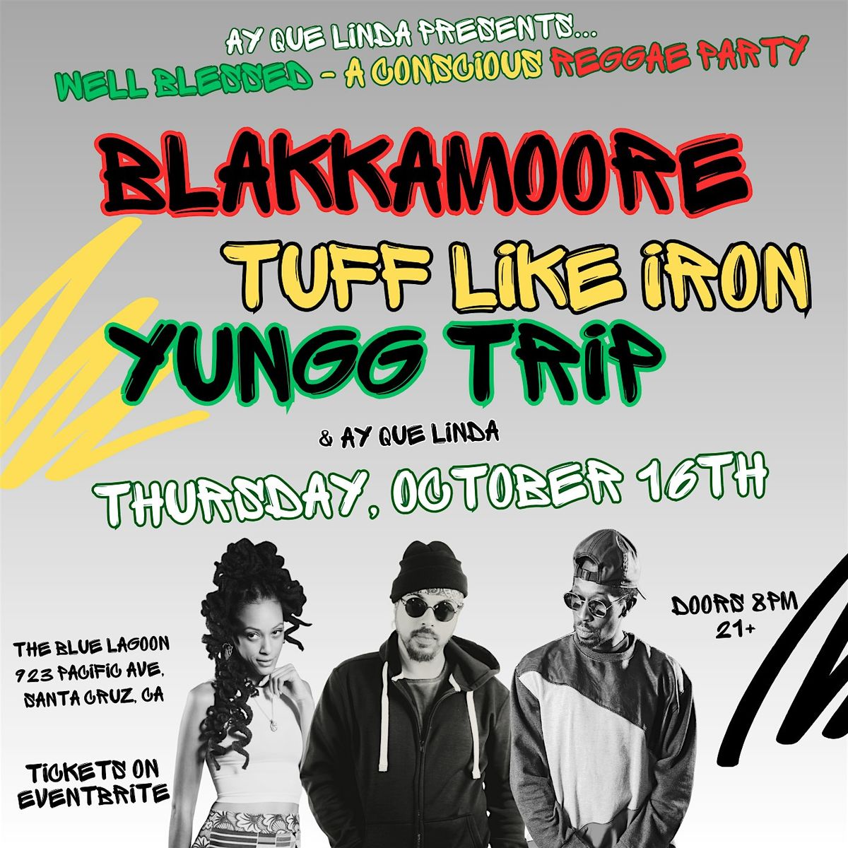 BLAKKAMOORE, YUNGG TRIP & TUFF LIKE IRON - Well Blessed Reggae Party