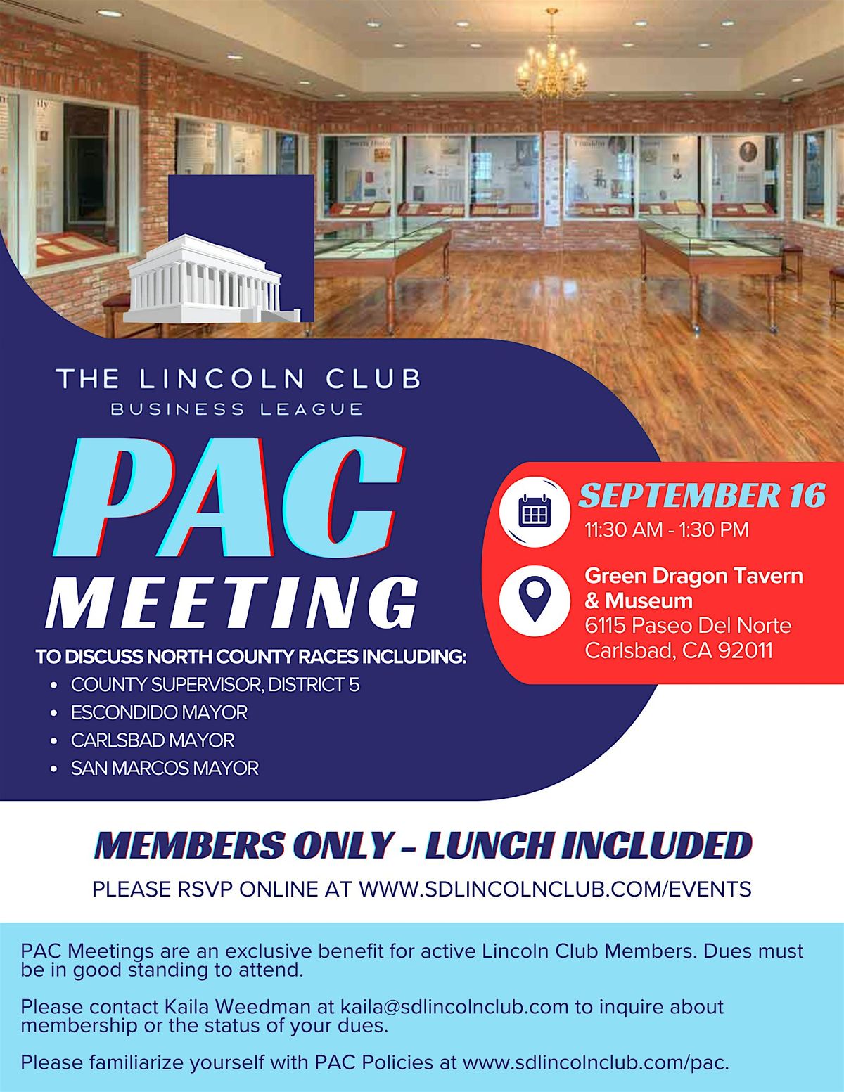 Lincoln Club Business League 2025 North County PAC Meeting