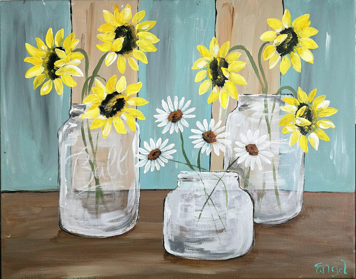 Sunflowers and Daisys **PAINT AND SIP**