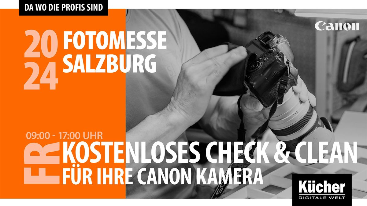 Kostenloses Check & Clean f\u00fcr Ihre CANON Kamera