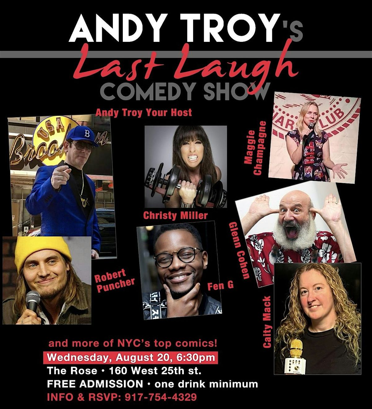Comedy Show at The Rose, Free Admission, One Drink Minimum