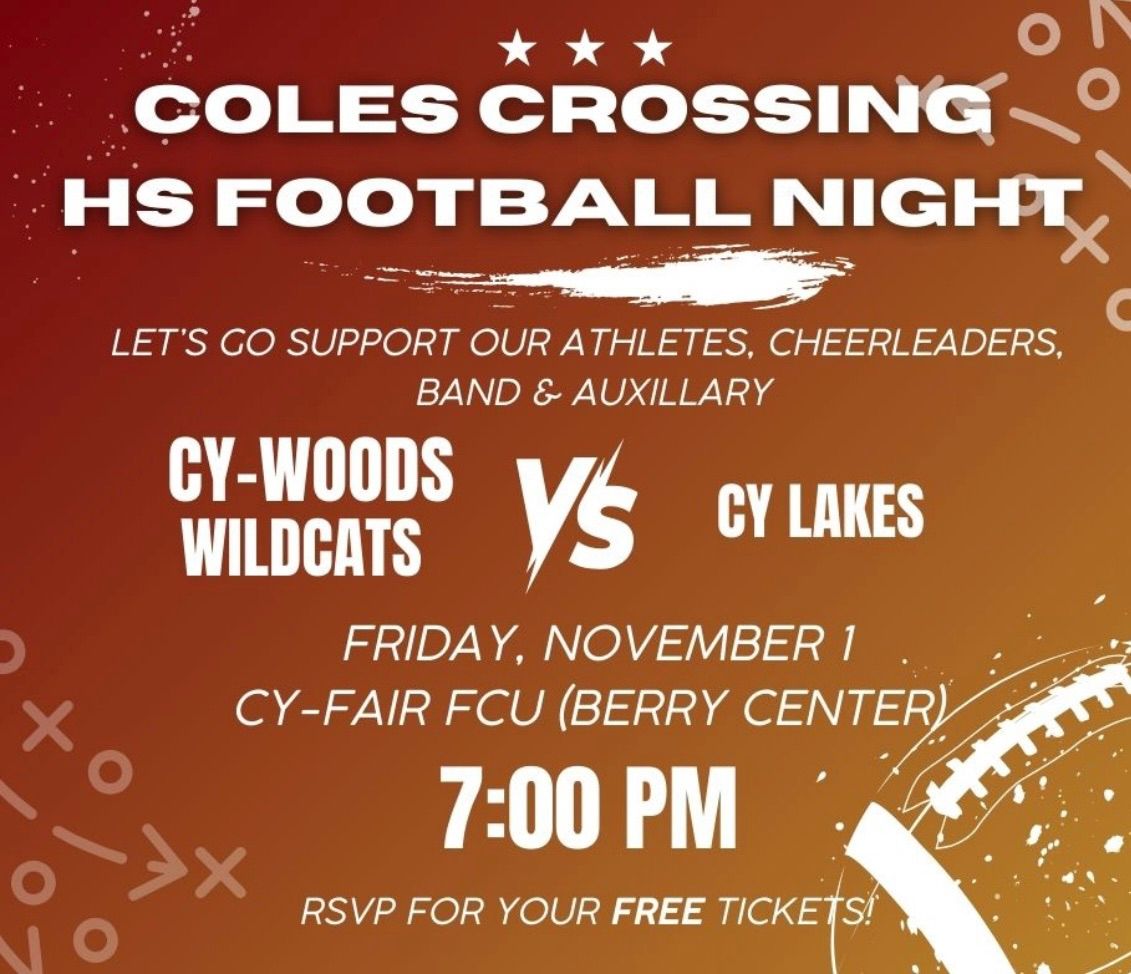 Coles Crossing Night at CyWoods Football Game! 