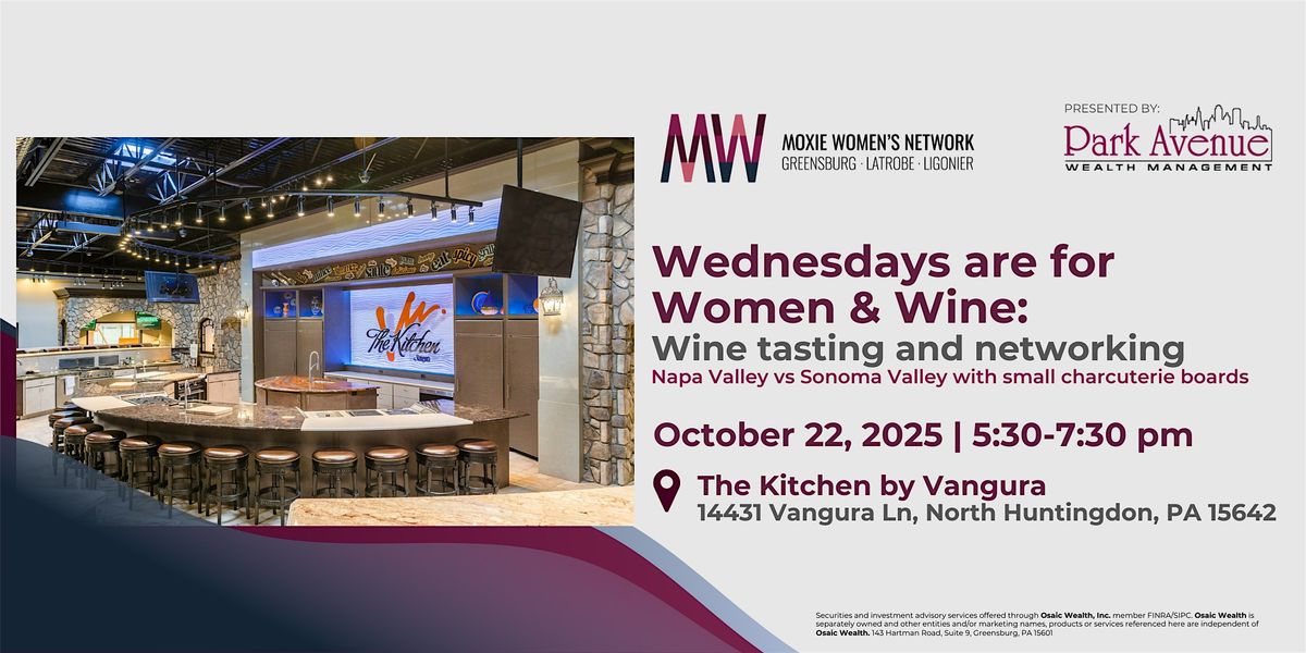 Wednesdays are for Women & Wine: Wine tasting and networking