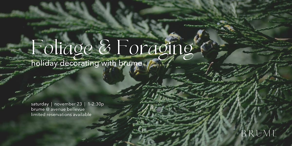 Foliage & Foraging: Holiday Decorating with Brume