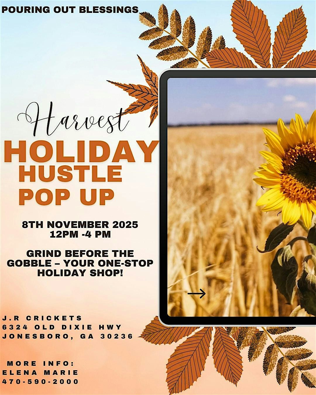 Harvest Holiday Hustle Pop Up