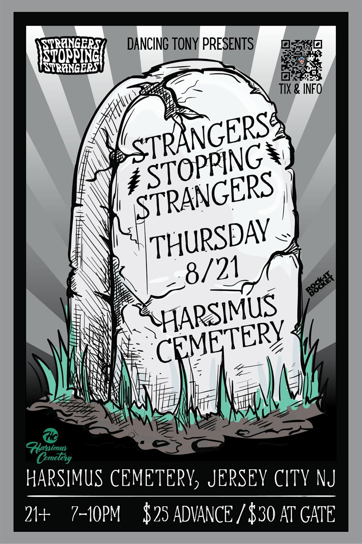 Strangers Stopping Strangers [Grateful Dead tribute] at Harsimus Cemetery