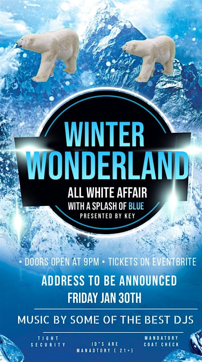 WINTER WONDERLAND ALL WHITE AFFAIR WITH A SPASH OF BLUE