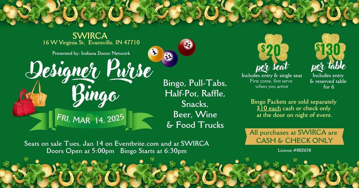 SWIRCA Designer Purse BINGO