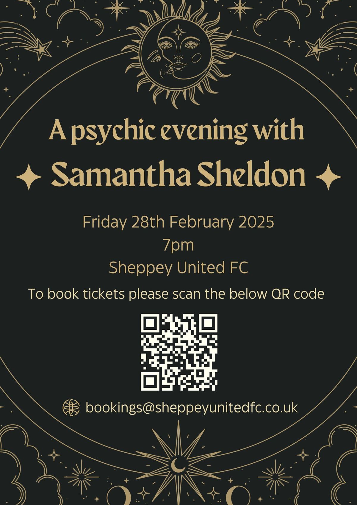 Psychic Evening with Samantha Sheldon @ Sheppey United FC