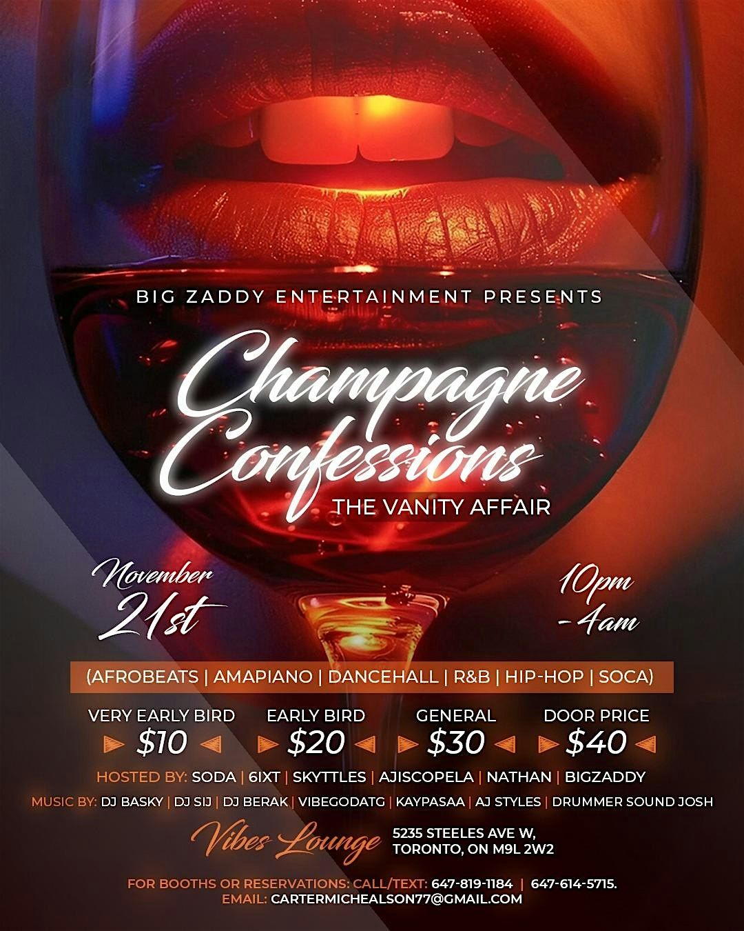 Champagne Confessions (The Vanity affair)