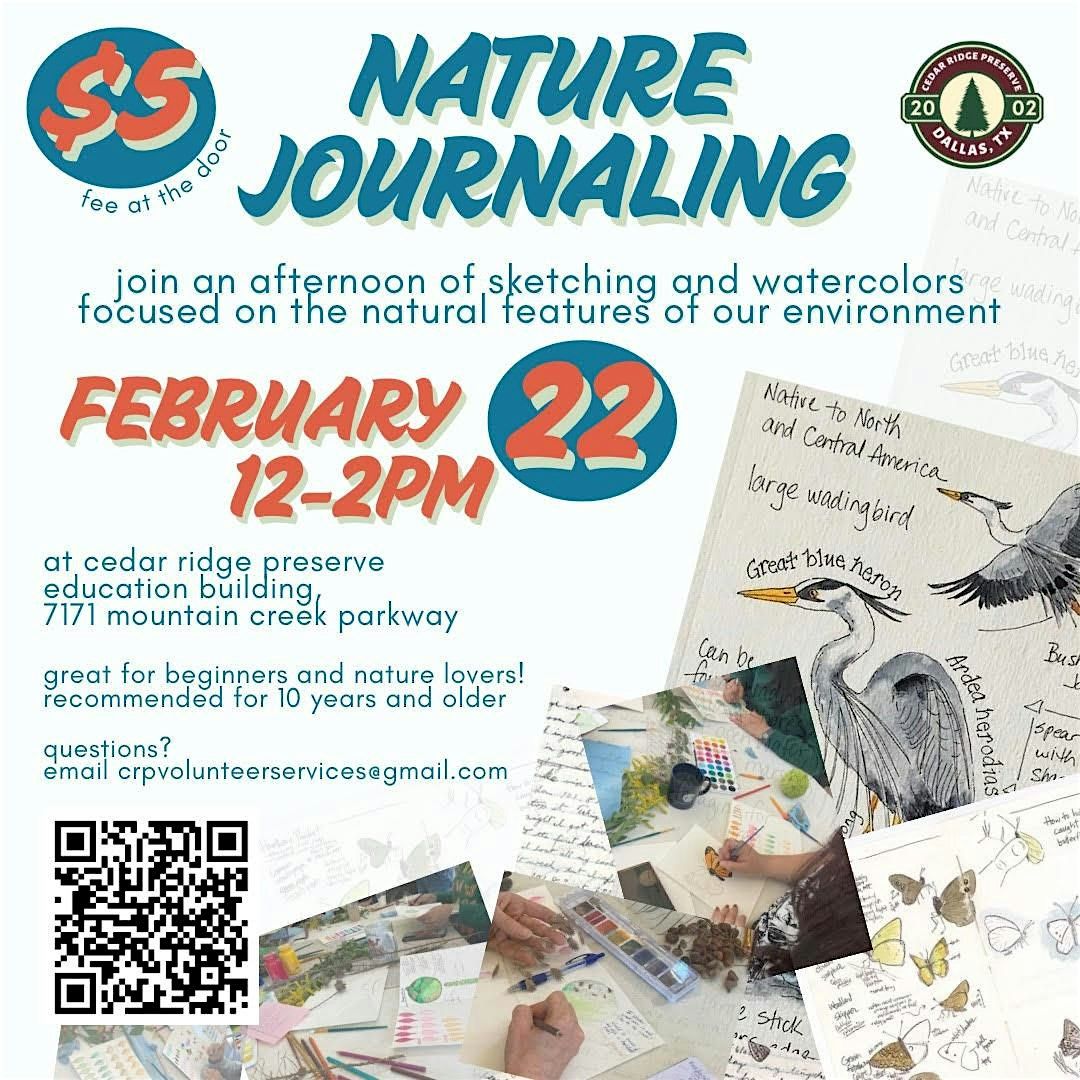 Nature Journaling at Cedar Ridge Preserve 12-2pm