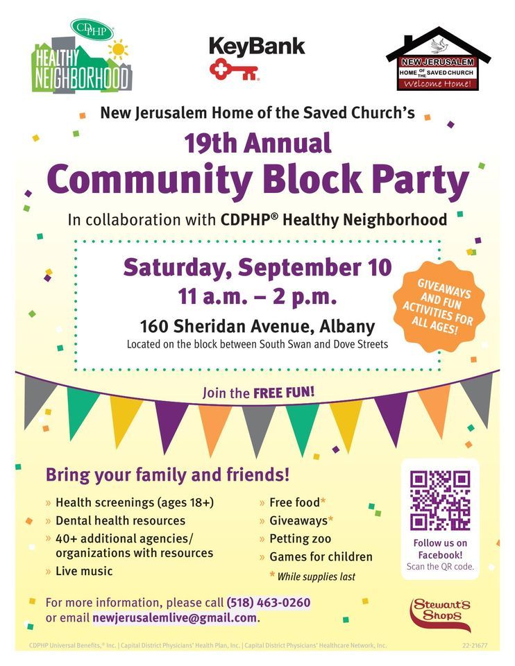 19th Annual Community Block Party!, 160 Sheridan Ave, Albany, NY 12210