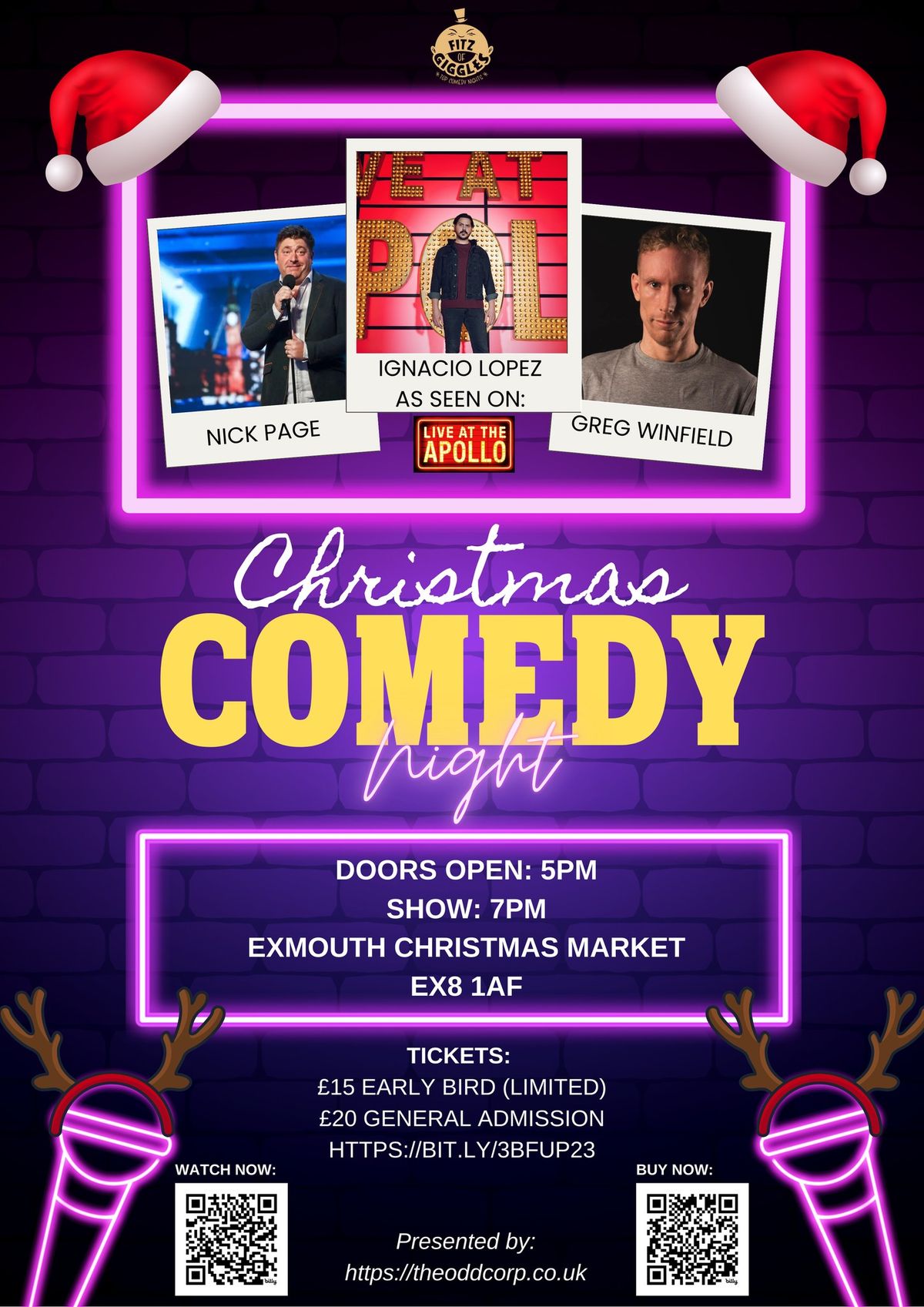 Exmouth's Christmas Comedy Night - with: Ignacio Lopez, Greg Winfield, & Nick Page