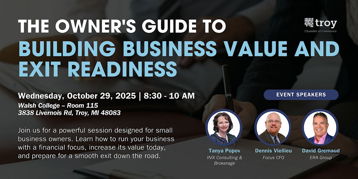 The Owner's Guide to Building Business Value and Exit Readiness