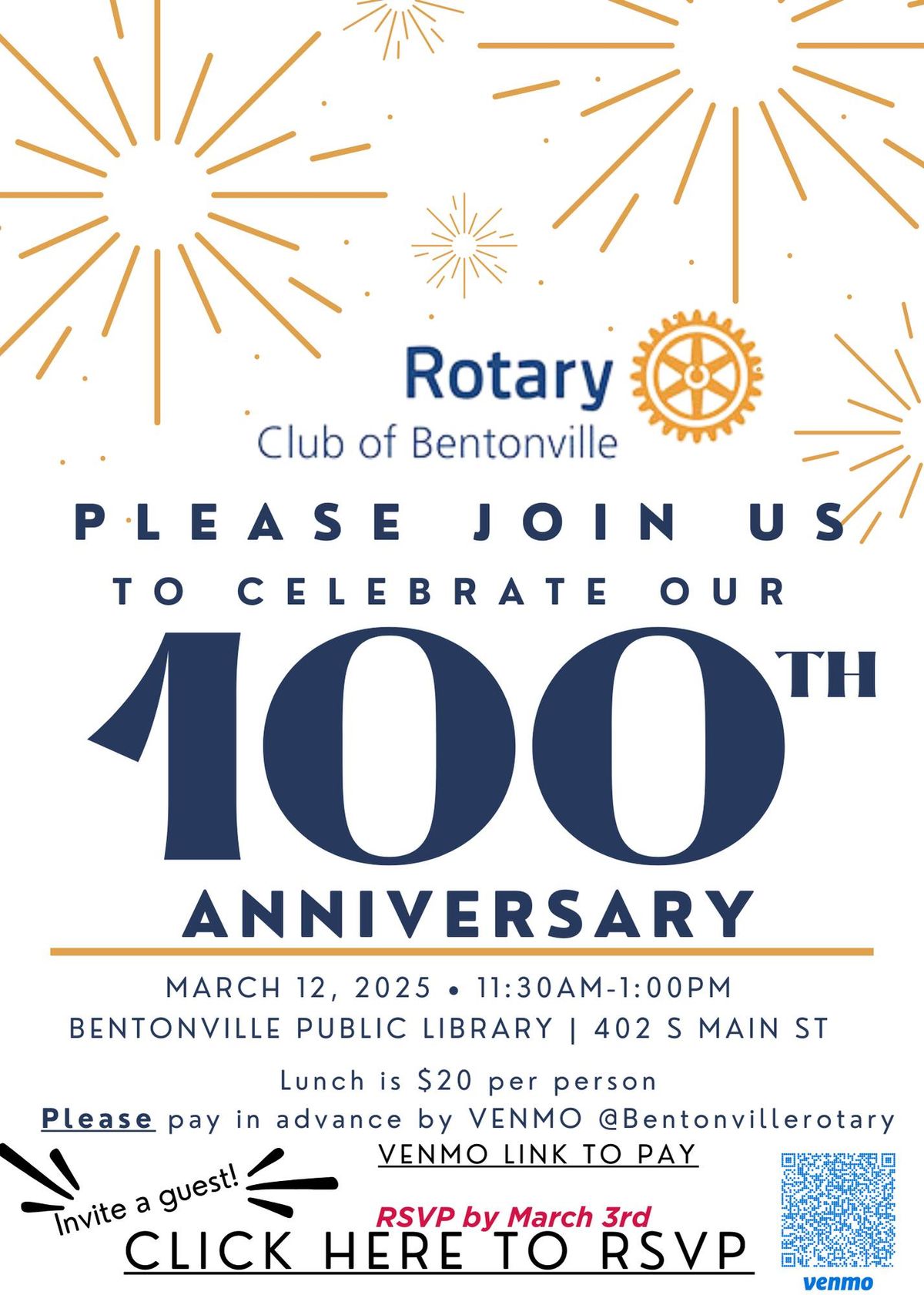 Bentonville Rotary Club's 100th Celebration 