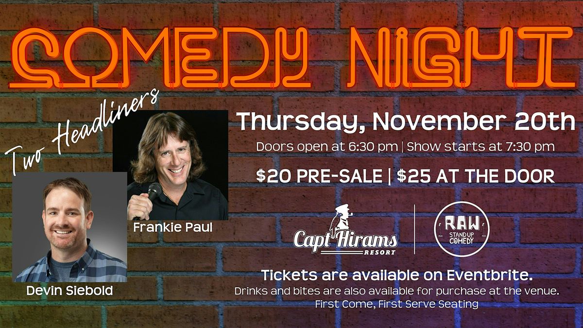 Comedy Night at Capt Hirams Resort