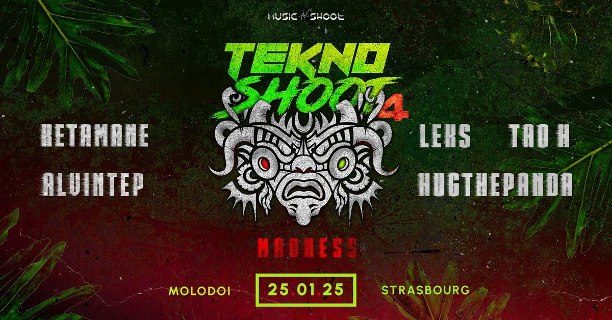 TEKNO SHOOT 4 - MADNESS : Ketamane \u00b7 Leks \u00b7 Tao H \u00b7 AlvinTep \u00b7 HugThePanda | Molodoi, Strasbourg FR