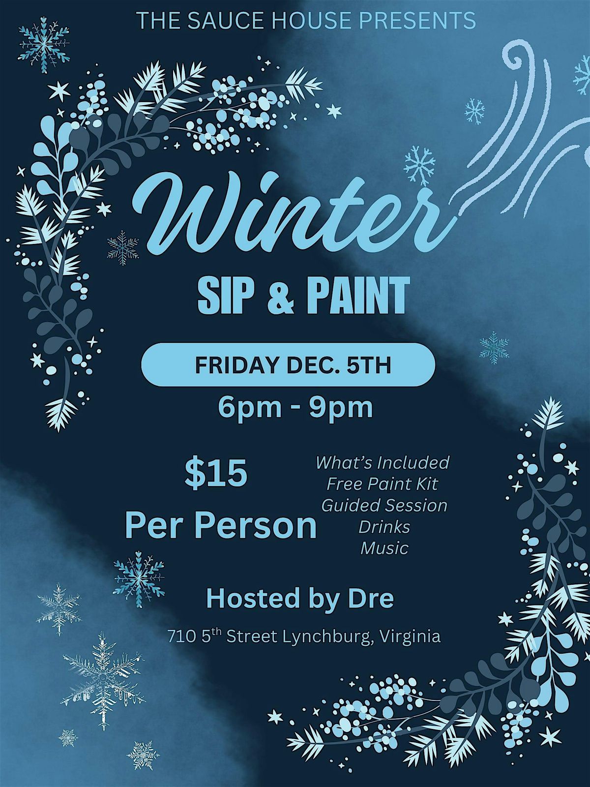 Winter Sip & Paint @ The Sauce House