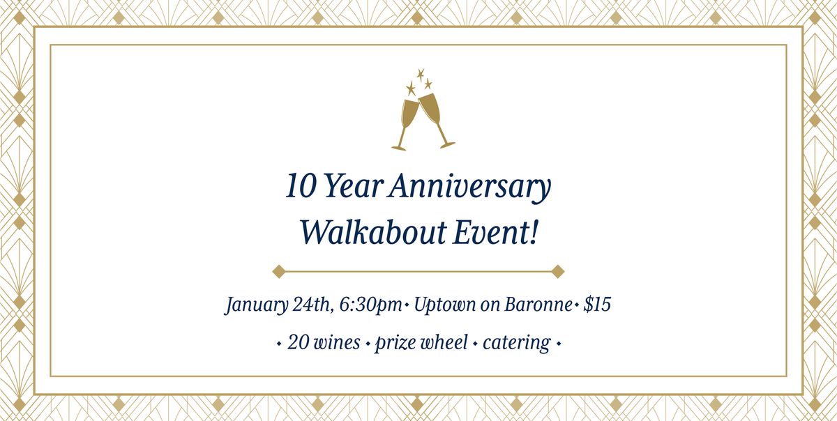 10 Year Anniversary Walkabout Event