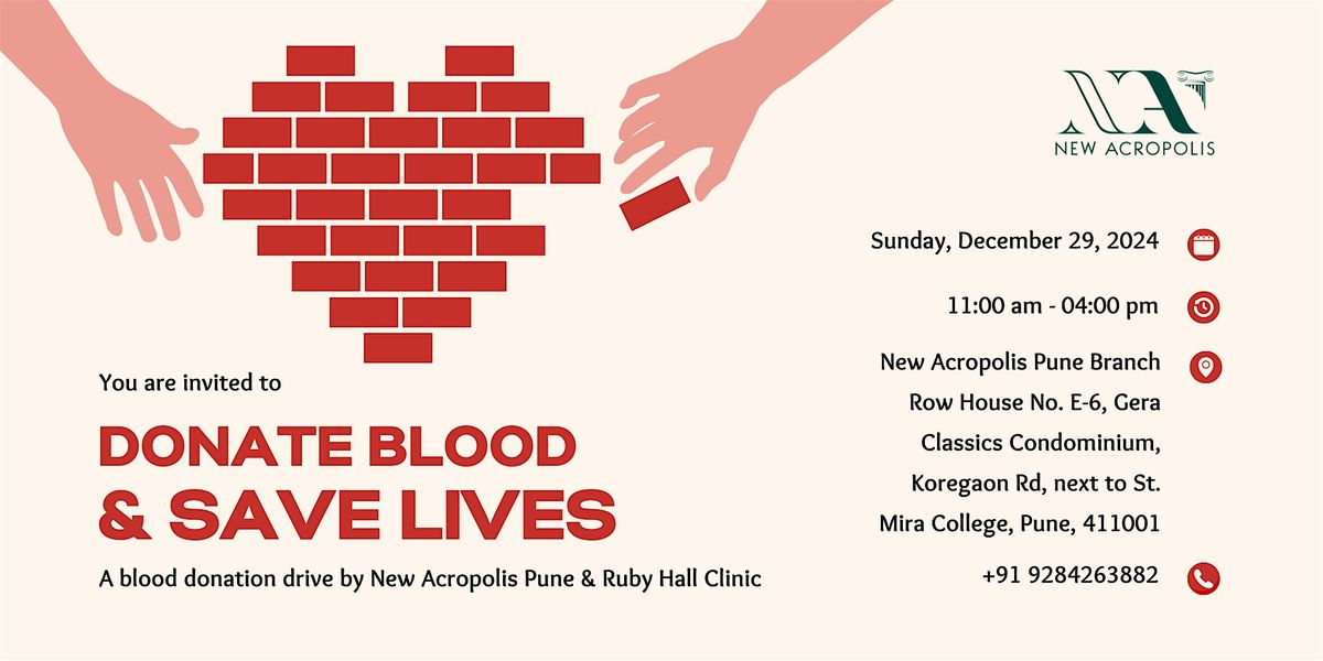 Blood Donation Drive by New Acropolis Pune & Ruby Hall Clinic