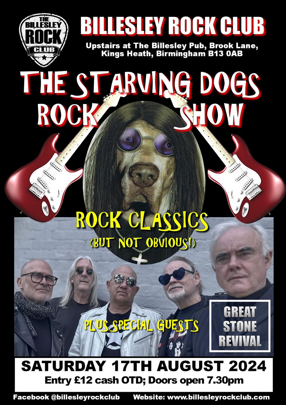 The Starving Dogs - Rock Covers + special guests Great Stone Revival - \u00a312 OTD