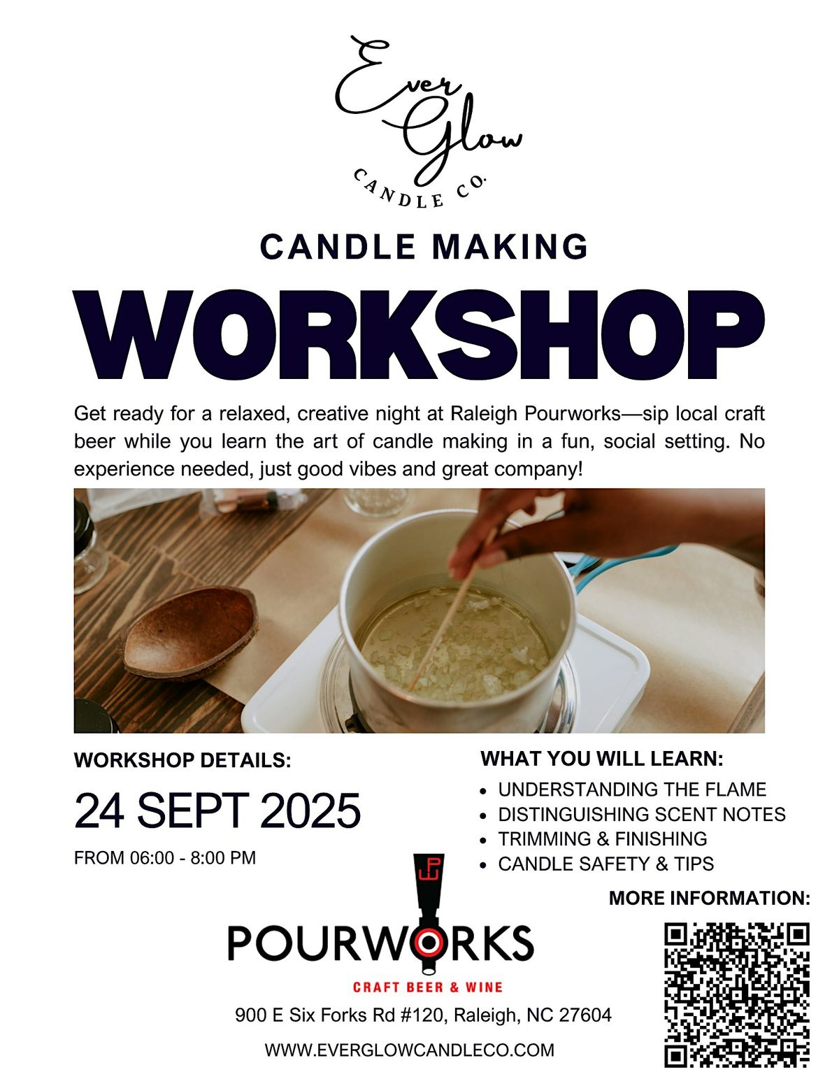 \ufe0f\u2728 Pour & Glow: Candle Making Night at Raleigh Pourworks \u2728\ufe0f